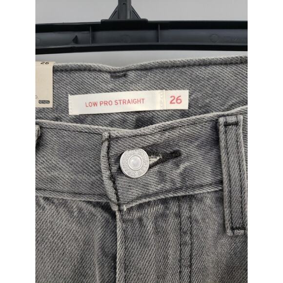 NEW Levis Size 26 Womens Low Pro‎ Straight Jean Splatter Acid Wash Bleach Paint - Picture 3 of 9